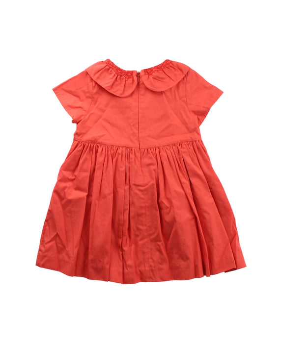 A Red Short Sleeve Dresses from Jacadi in size 3T for girl. (Back View)