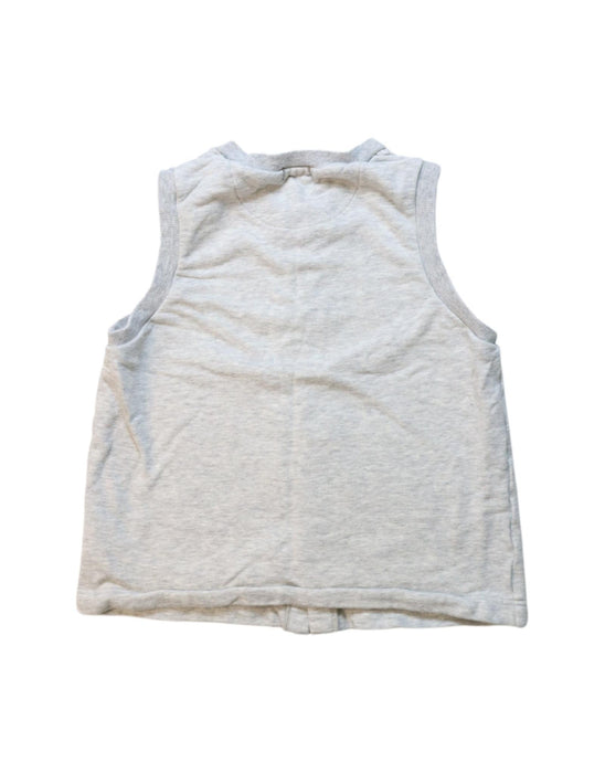A Grey Sleeveless Tops from Miki House in size 7Y for boy. (Back View)