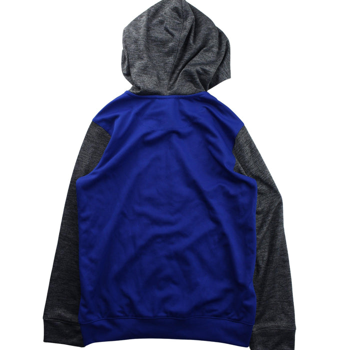A Blue Zippered Sweatshirts from Adidas in size 8Y for boy. (Back View)