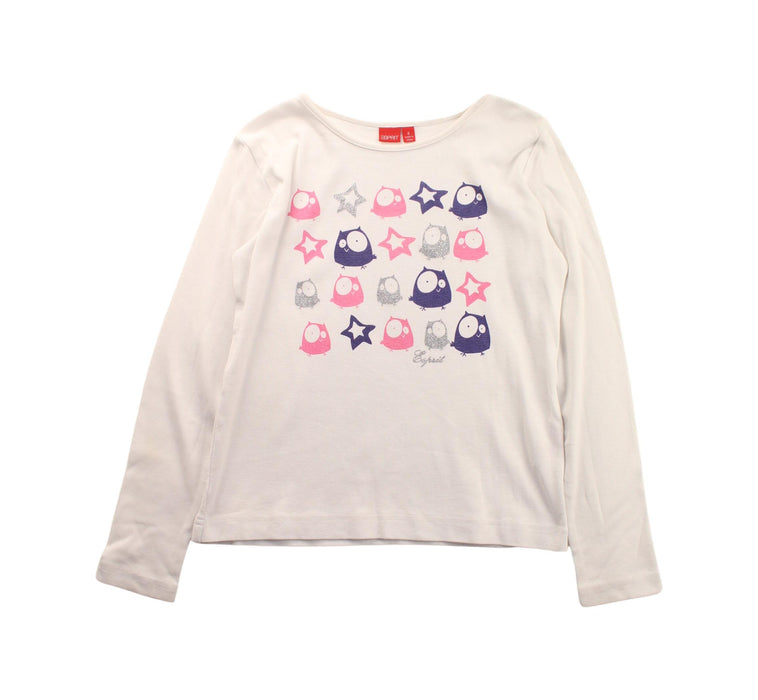 A White Long Sleeve T Shirts from ESPRIT in size 8Y for girl. (Front View)