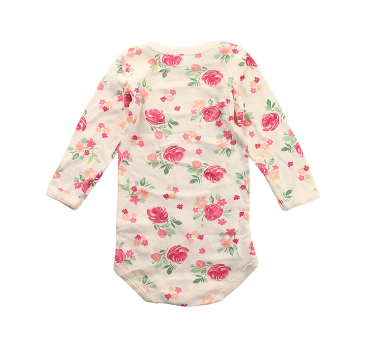 A White Long Sleeve Bodysuits from Petit Bateau in size 6-12M for girl. (Back View)