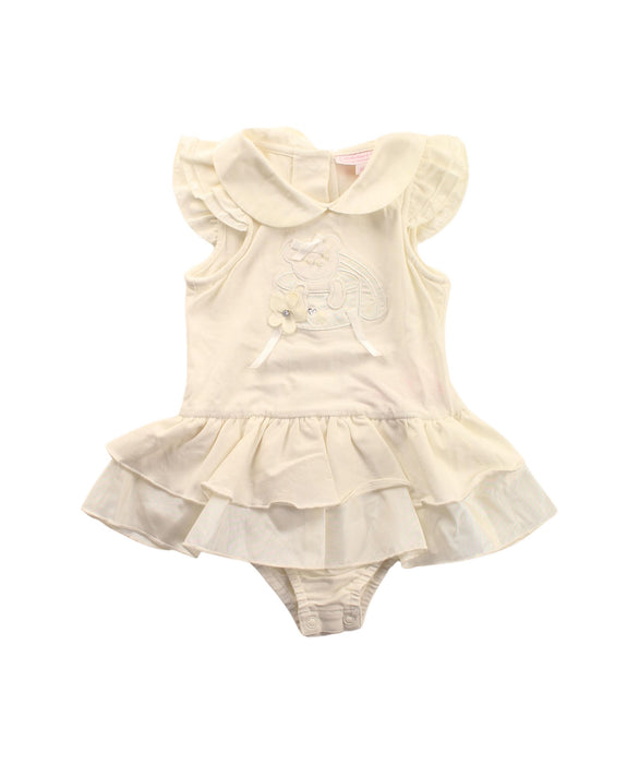 A White Short Sleeve Bodysuits from Nicholas & Bears in size 6-12M for girl. (Front View)