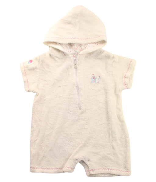A White Short Sleeve Rompers from Kissy Kissy in size 12-18M for girl. (Front View)