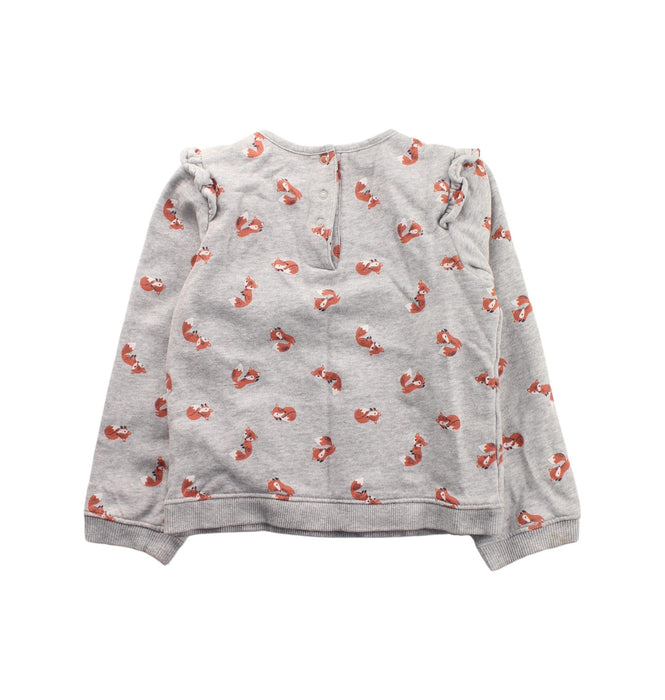 A Grey Crewneck Sweatshirts from Cadet Rousselle in size 4T for girl. (Back View)