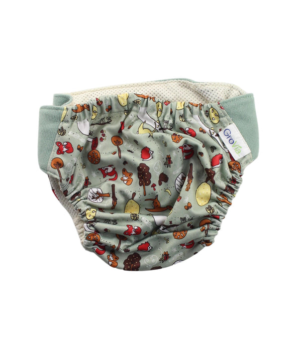 A Green Swim Diapers from GroVia in size O/S for boy. (Back View)