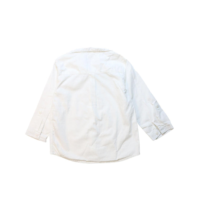 A White Long Sleeve Shirts from Petit Bateau in size 3T for boy. (Back View)