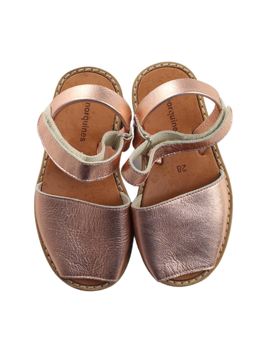 A Pink Sandals from Minorquines in size 5T for girl. (Back View)