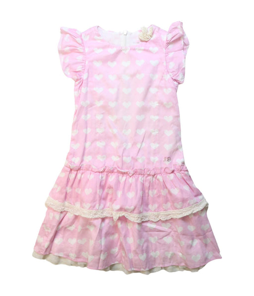 A Pink Short Sleeve Dresses from Nicholas & Bears in size 6T for girl. (Front View)