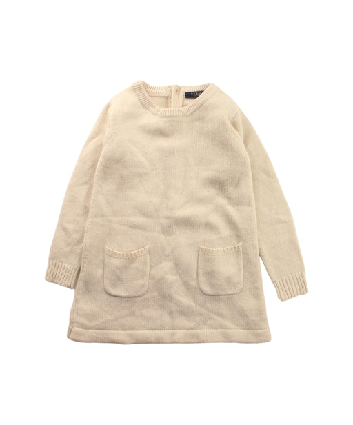 A White Sweater Dresses from Velveteen in size 4T for girl. (Front View)