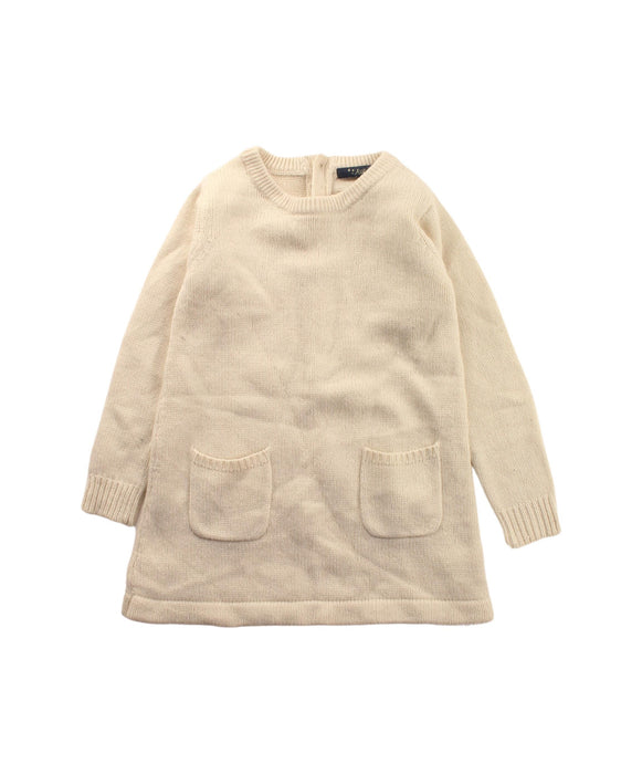 A White Sweater Dresses from Velveteen in size 4T for girl. (Front View)