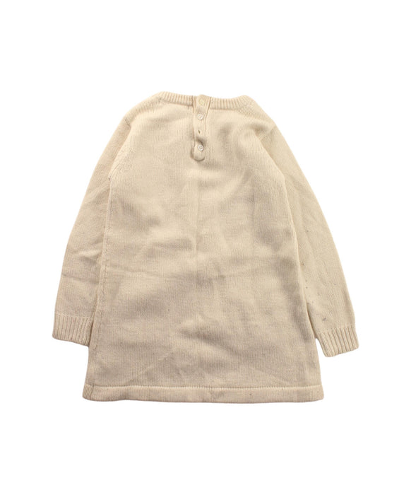 A White Sweater Dresses from Velveteen in size 4T for girl. (Back View)