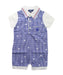 A Blue Short Sleeve Rompers from Nicholas & Bears in size 0-3M for boy. (Front View)