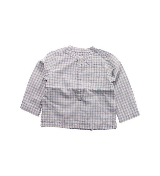 A Blue Long Sleeve Shirts from Marie Chantal in size 6-12M for boy. (Front View)