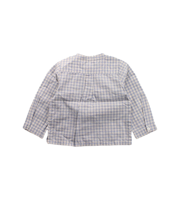 A Blue Long Sleeve Shirts from Marie Chantal in size 6-12M for boy. (Back View)