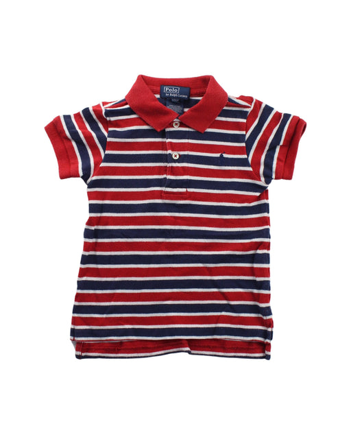 A Blue Short Sleeve Polos from Polo Ralph Lauren in size 6-12M for boy. (Front View)