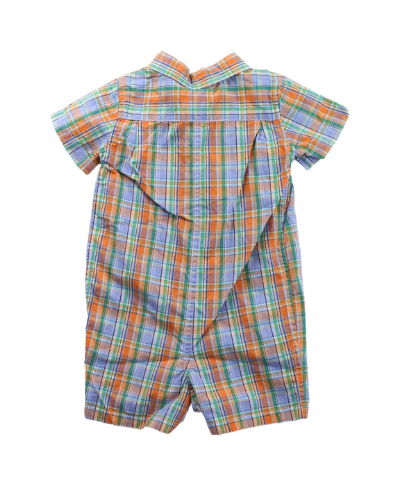 A Blue Short Sleeve Rompers from Ralph Lauren in size 3-6M for boy. (Back View)