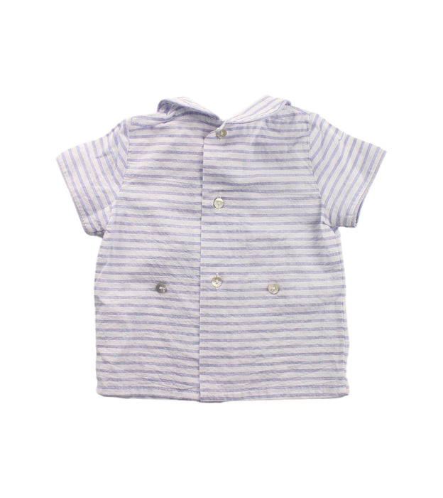 A Blue Short Sleeve Tops from La Coqueta in size 3-6M for girl. (Back View)