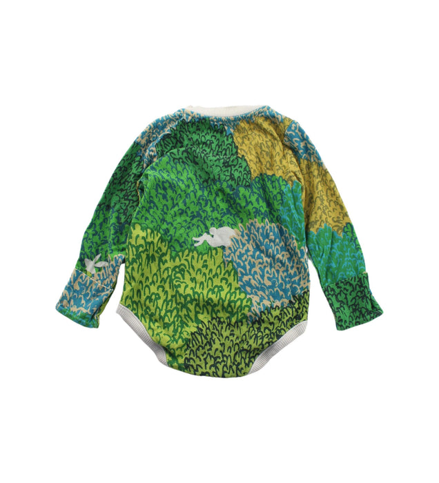 A Green Long Sleeve Bodysuits from Burberry in size 3-6M for neutral. (Back View)