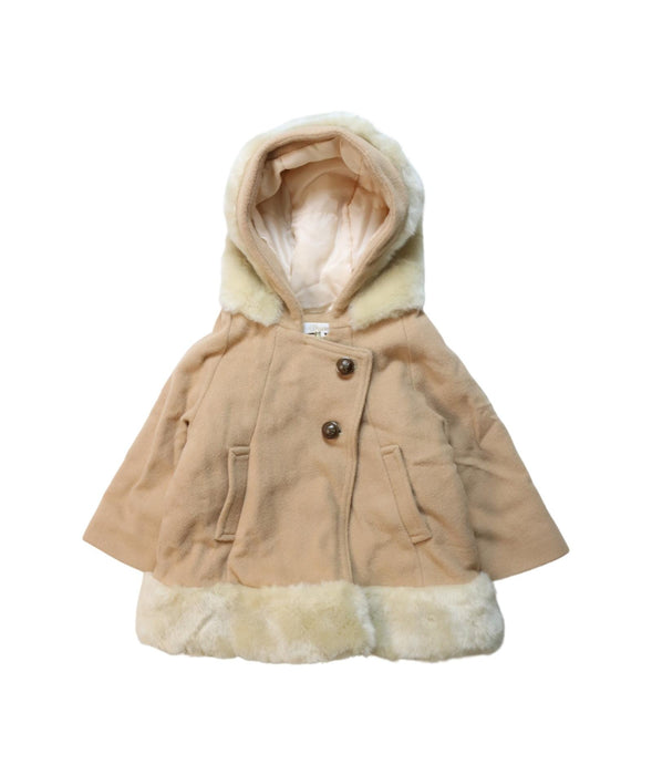 A Beige Coats from Chloe in size 6-12M for girl. (Front View)