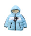 A Multicolour Puffer/Quilted Jackets from DKNY in size 2T for neutral. (Front View)