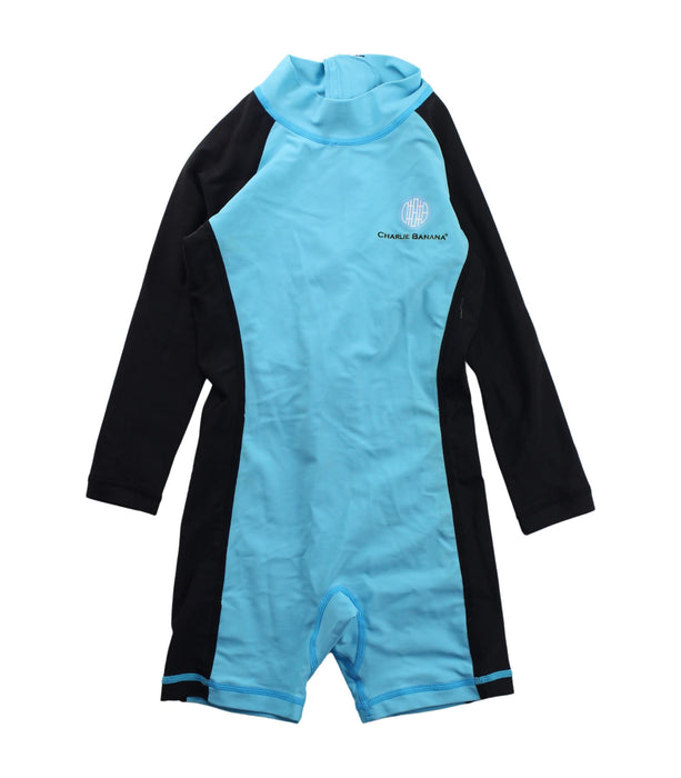 A Black Swimsuits from Charlie Banana in size 18-24M for girl. (Front View)