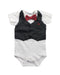 A Black Short Sleeve Bodysuits from Elegant Baby in size 6-12M for boy. (Front View)
