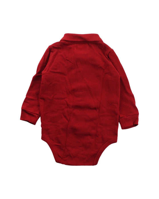 A Red Long Sleeve Bodysuits from Ralph Lauren in size 3-6M for boy. (Back View)