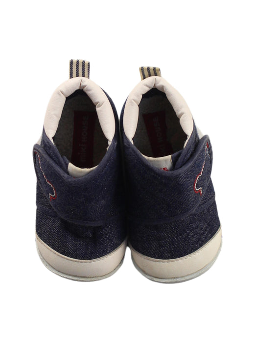 A Blue Sneakers from Miki House in size 18-24M for boy. (Back View)
