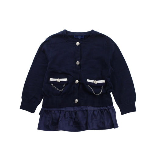 A Blue Sweater Dresses from Nicholas & Bears in size 4T for girl. (Front View)