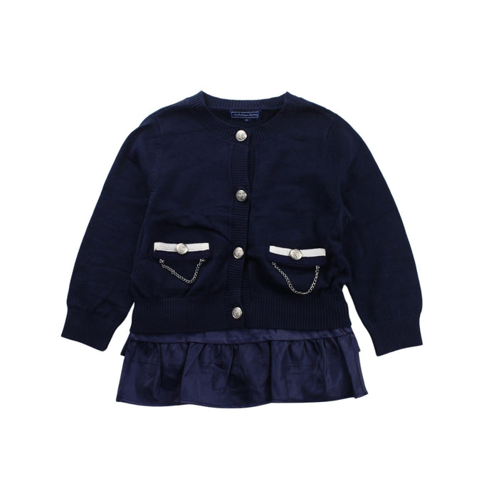 A Blue Sweater Dresses from Nicholas & Bears in size 4T for girl. (Front View)