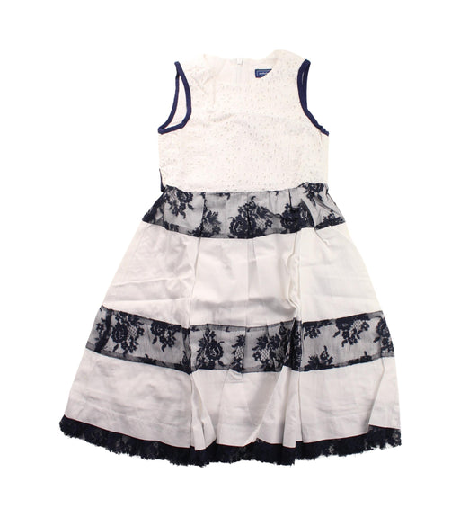 A Blue Sleeveless Dresses from Nicholas & Bears in size 4T for girl. (Front View)