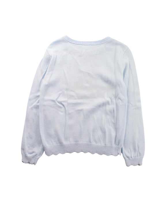 A Blue Knit Sweaters from Jacadi in size 6T for girl. (Back View)