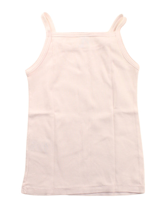A White Sleeveless T Shirts from Petit Bateau in size 6T for girl. (Back View)