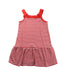 A Red Sleeveless Dresses from Miki House in size 5T for girl. (Front View)