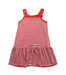 A Red Sleeveless Dresses from Miki House in size 5T for girl. (Back View)