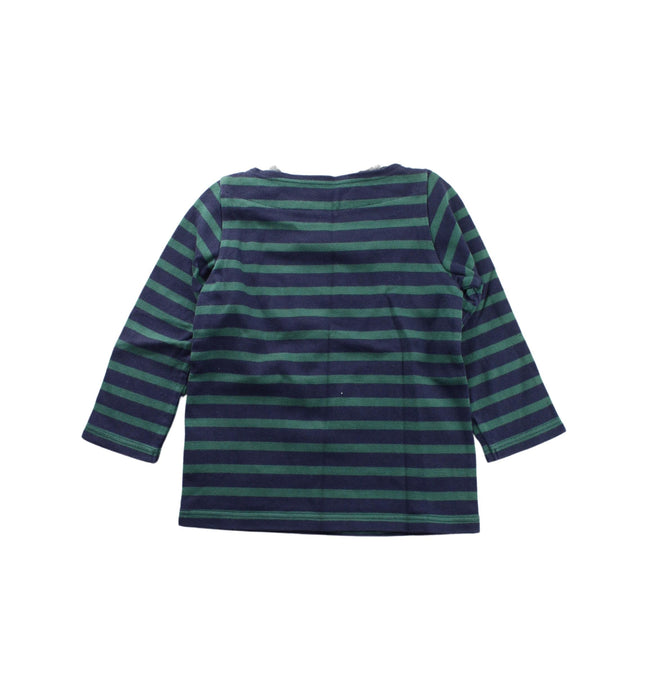 A Blue Long Sleeve T Shirts from Miki House in size 18-24M for boy. (Back View)