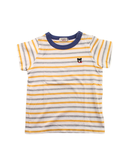 A White Short Sleeve T Shirts from Miki House in size 18-24M for boy. (Front View)