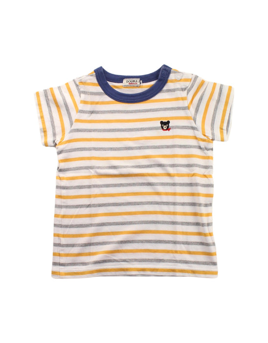 A White Short Sleeve T Shirts from Miki House in size 18-24M for boy. (Front View)