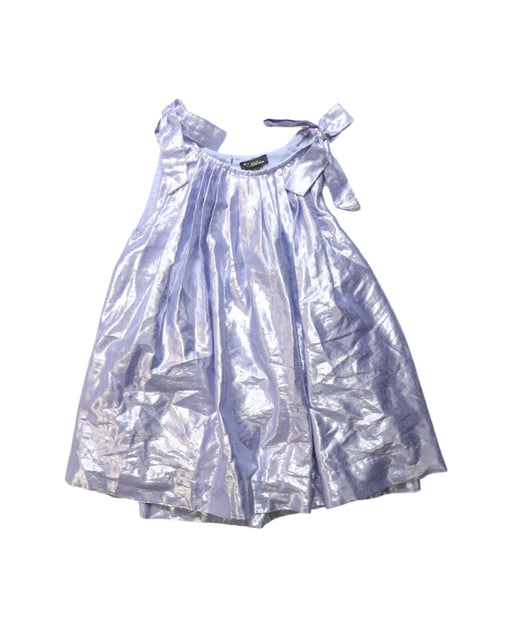 A Purple Sleeveless Dresses from Velveteen in size 2T for girl. (Front View)