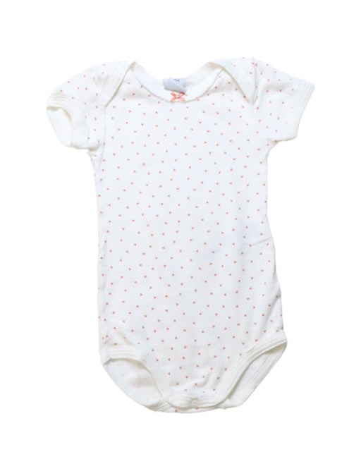 A White Short Sleeve Bodysuits from Petit Bateau in size 12-18M for neutral. (Front View)