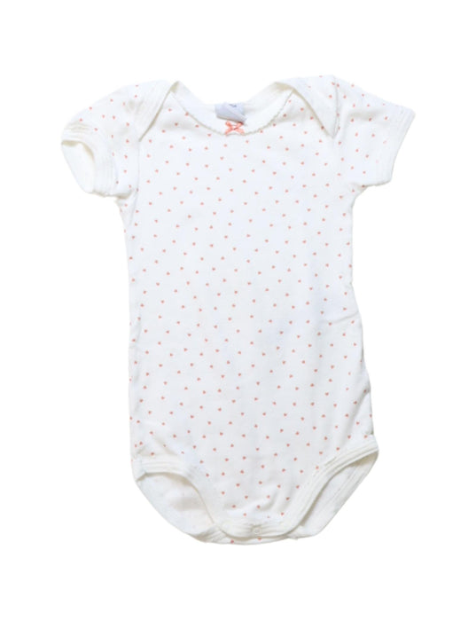 A White Short Sleeve Bodysuits from Petit Bateau in size 12-18M for neutral. (Front View)