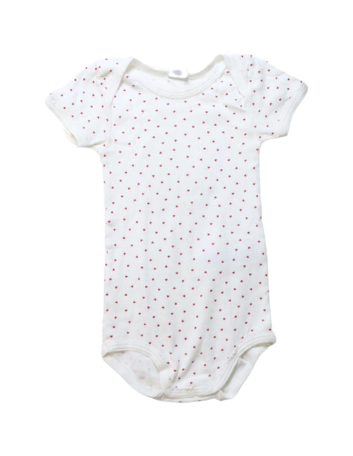 A White Short Sleeve Bodysuits from Petit Bateau in size 12-18M for neutral. (Front View)