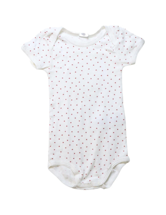 A White Short Sleeve Bodysuits from Petit Bateau in size 12-18M for neutral. (Front View)