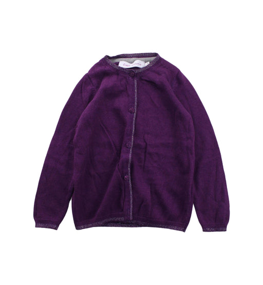 A Purple Cardigans from Little Mercerie in size 2T for girl. (Front View)