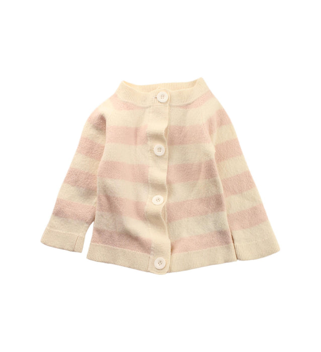 A Ivory Cardigans from Mini A Ture in size 5T for girl. (Front View)
