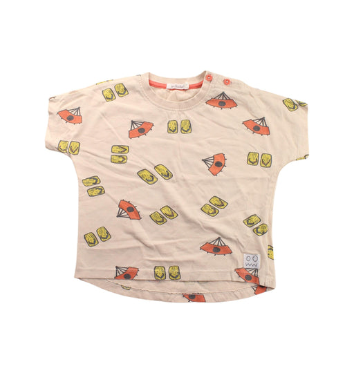 A White Short Sleeve T Shirts from Indikidual in size 2T for girl. (Front View)