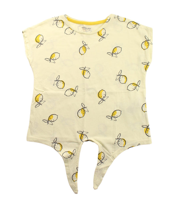 A Ivory Short Sleeve T Shirts from Vertbaudet in size 5T for girl. (Front View)