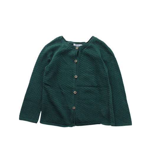 A Green Cardigans from Bout'Chou in size 3T for girl. (Front View)