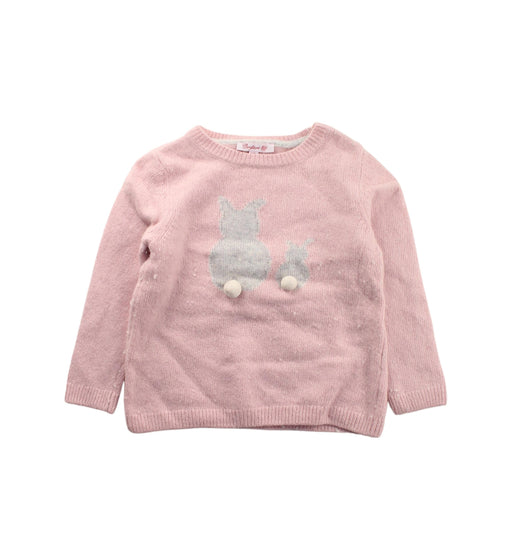 A Pink Knit Sweaters from Confiture in size 2T for girl. (Front View)