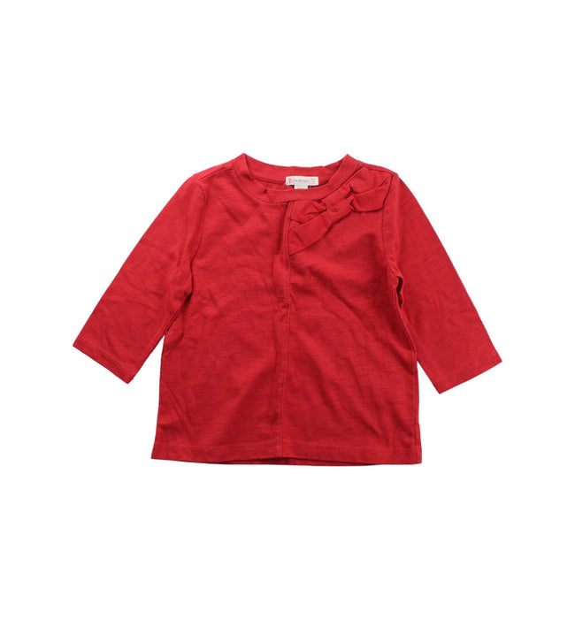 A Red Long Sleeve Tops from Crewcuts in size 3T for girl. (Front View)